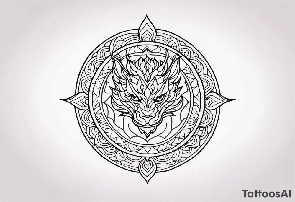 Dragon Mandala tattoo idea