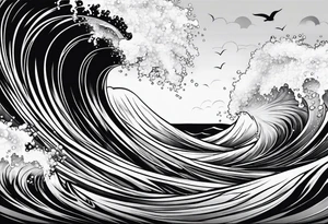 Waves tattoo idea