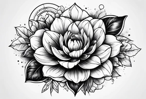 a flower within a galaxy tattoo idea