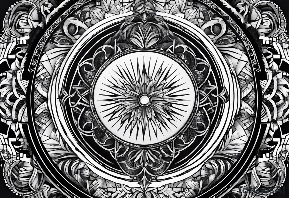 circle made of the text Oscar Embla & Emil tattoo idea