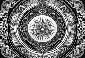 circle made of the text Oscar Embla & Emil tattoo idea