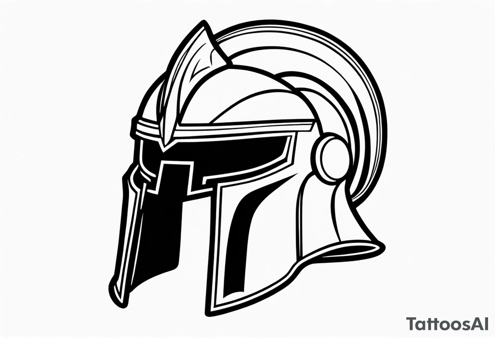 Spartan helmet tattoo idea
