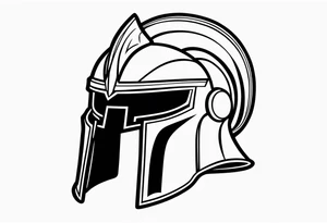 Spartan helmet tattoo idea