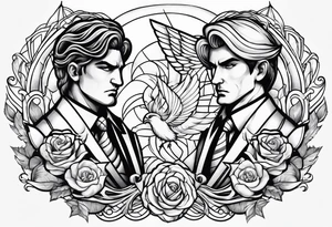 Lawyer good and evil tattoo idea