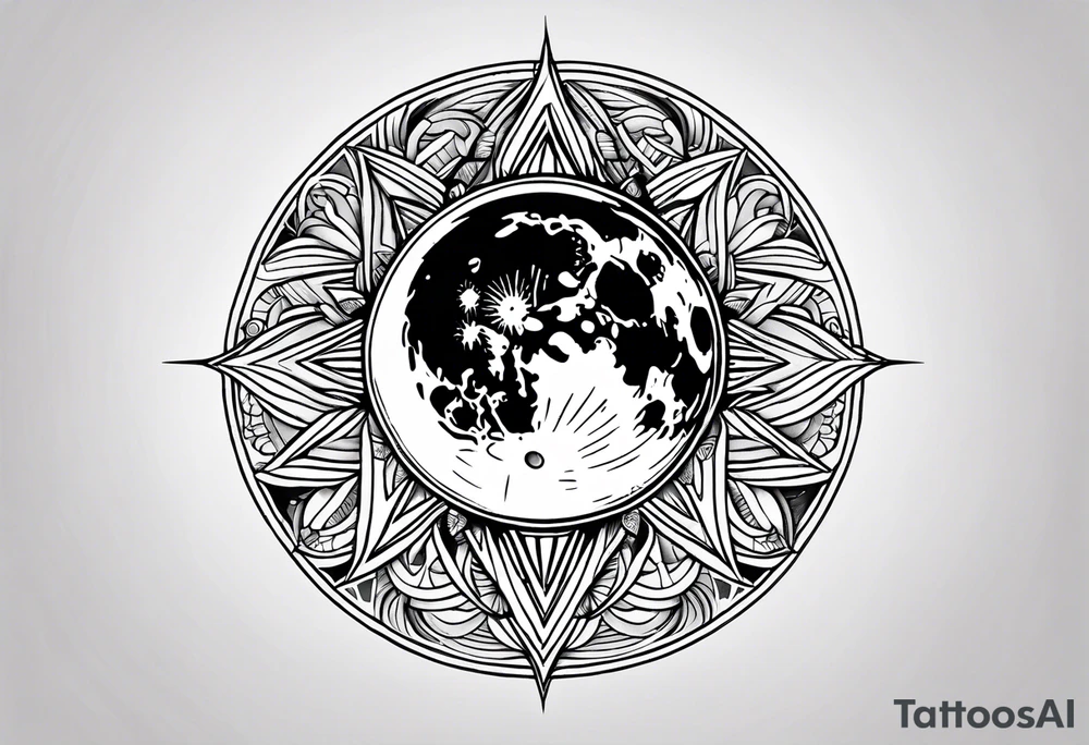 sacred moon tattoo idea