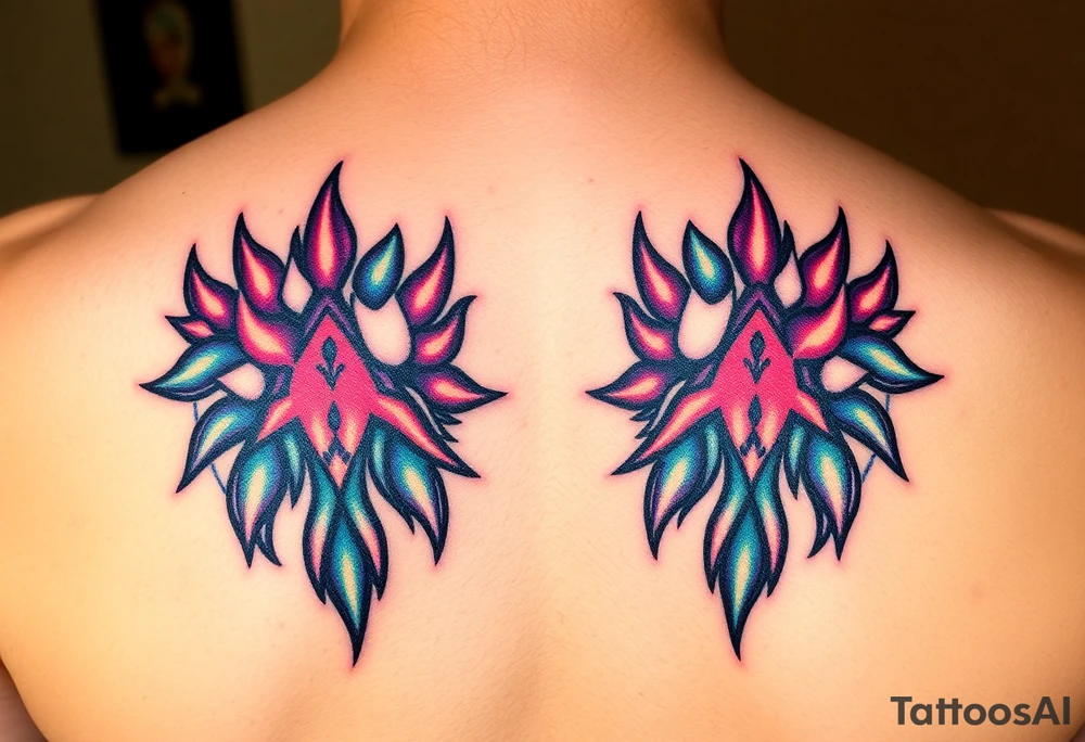 Lion paw prints tattoo idea