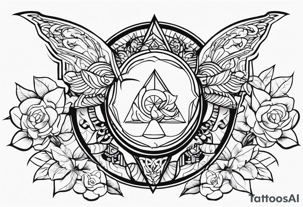 Güneş ve ay tattoo idea