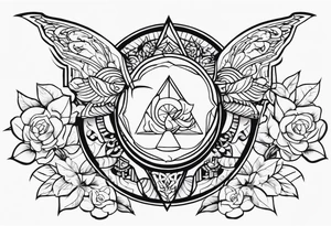 Güneş ve ay tattoo idea