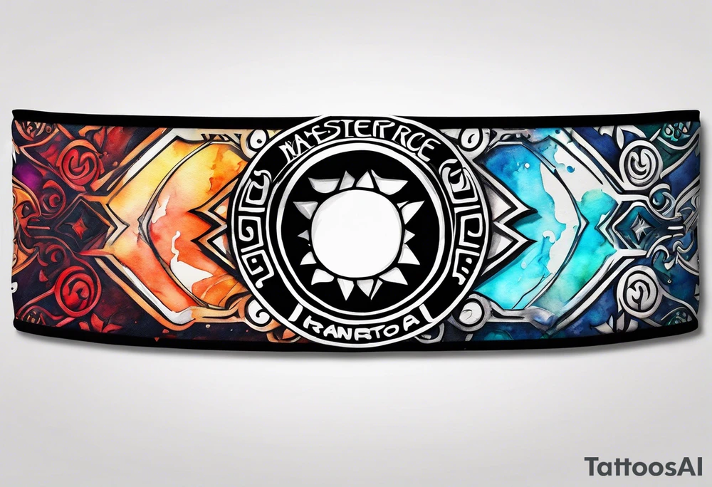 naruto headband with the letters AR in the middle tattoo idea