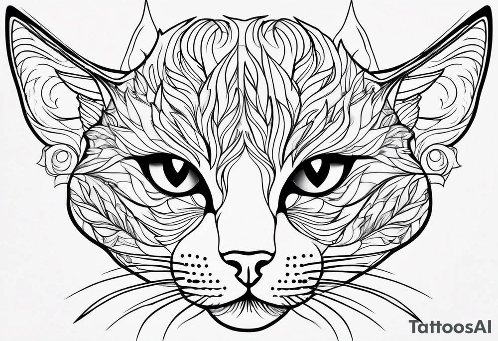 Cat and a cardinal tattoo idea