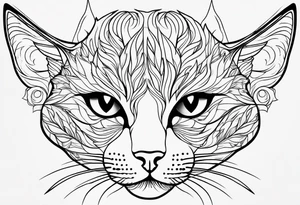 Cat and a cardinal tattoo idea