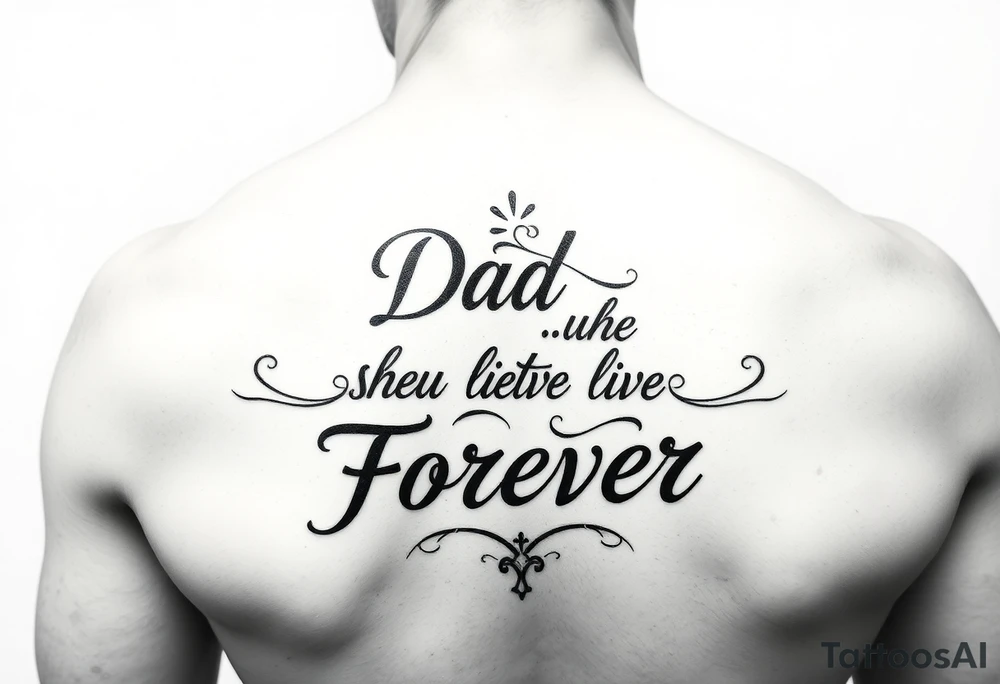 Dad should live forever tattoo idea