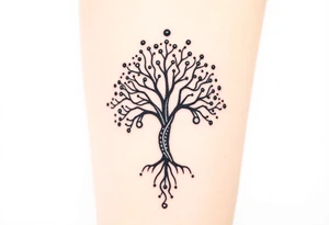 mystical tree of life tattoo idea