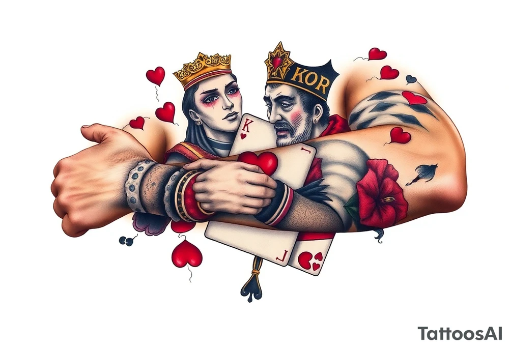 poker
king of hearts
love tattoo idea