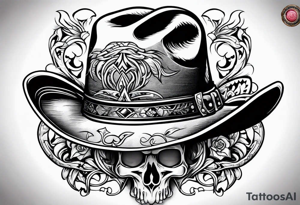 western cowboy tattoo idea