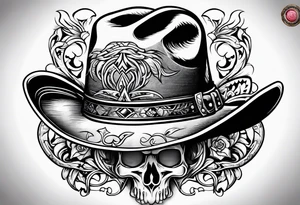 western cowboy tattoo idea