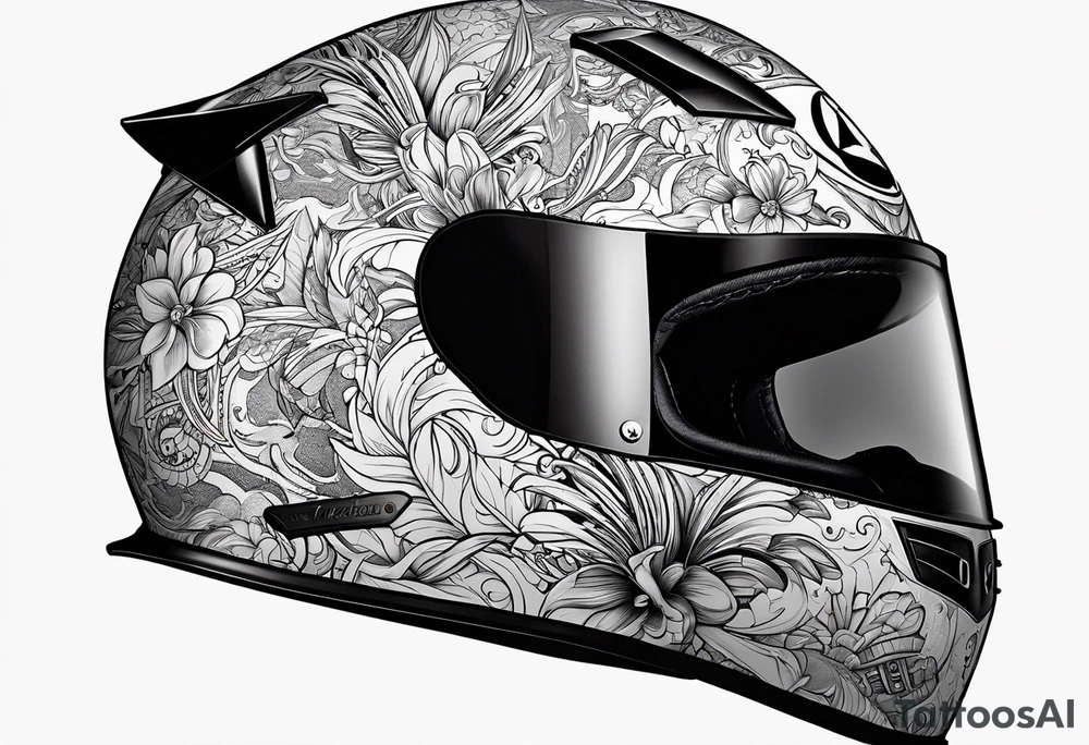 Formula 1 helment Miami edition tattoo idea