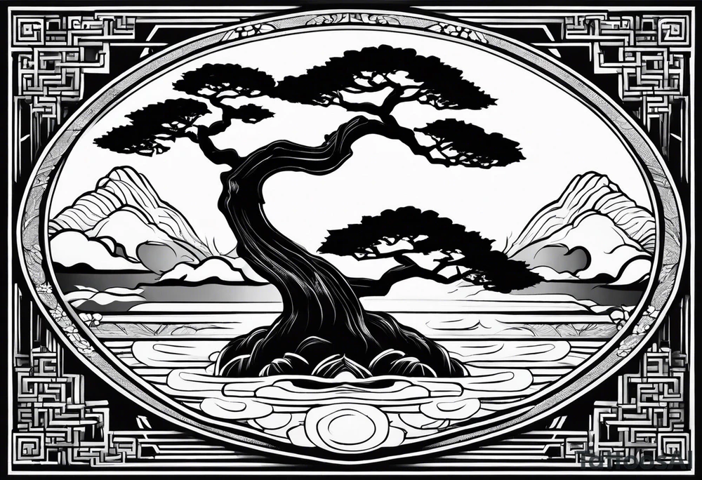 ukiyoe, bonsai tattoo idea