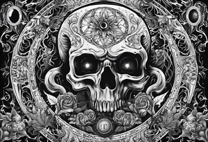 Beautiful Eldridge horror creature, astrology scene tattoo idea