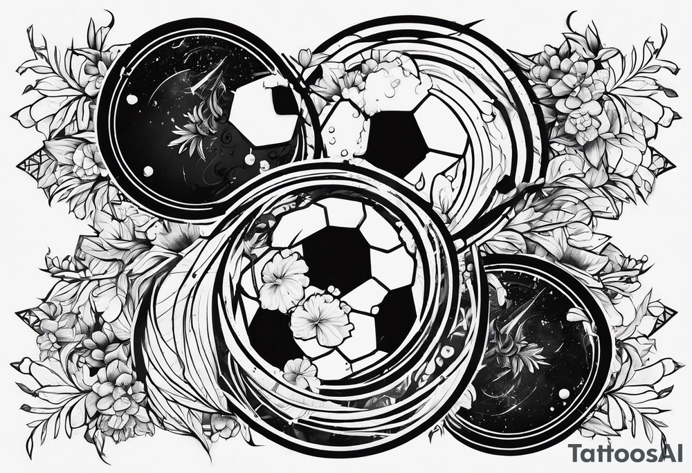 messy lines trash circcle logo tattoo idea