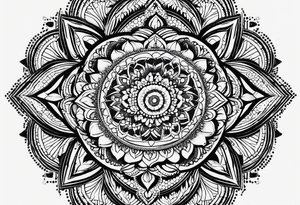 very simple mandala made of dots tattoo idea