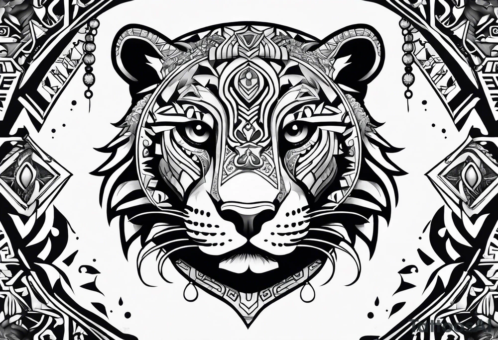 Aztec jaguar tattoo idea