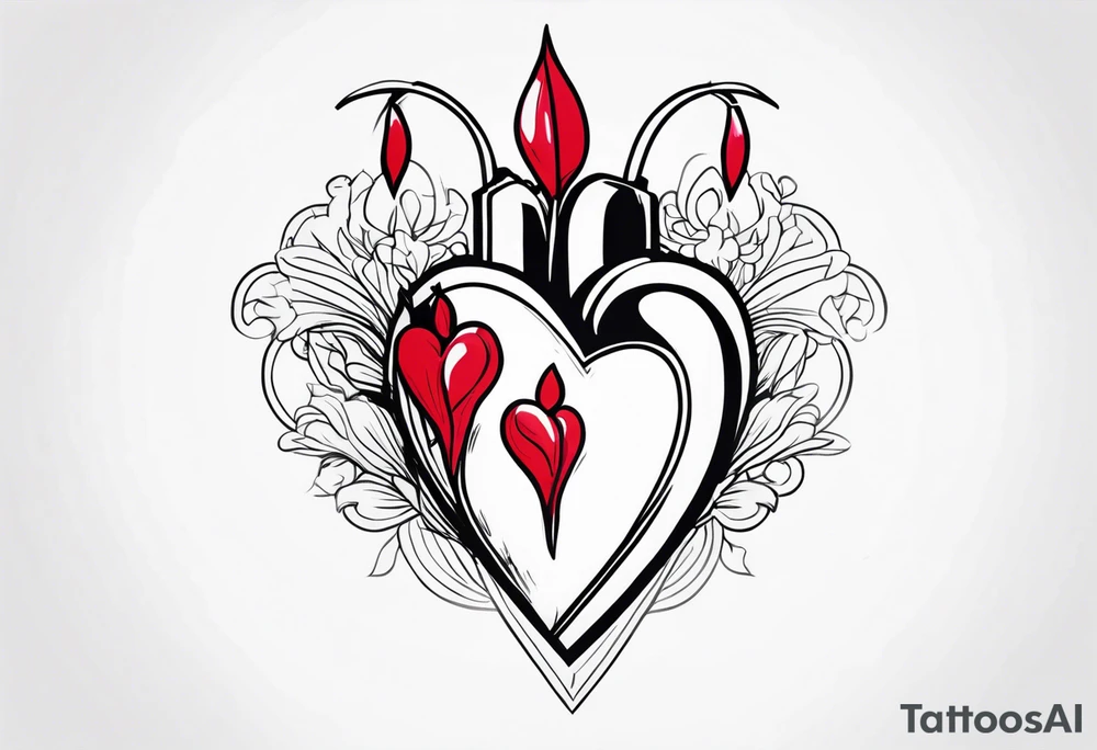 Bleeding heart tattoo idea