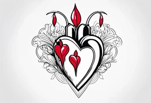 Bleeding heart tattoo idea