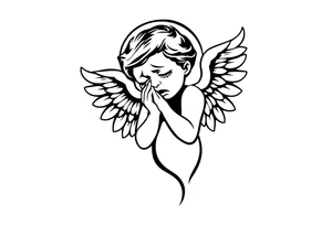 crying angel tattoo idea