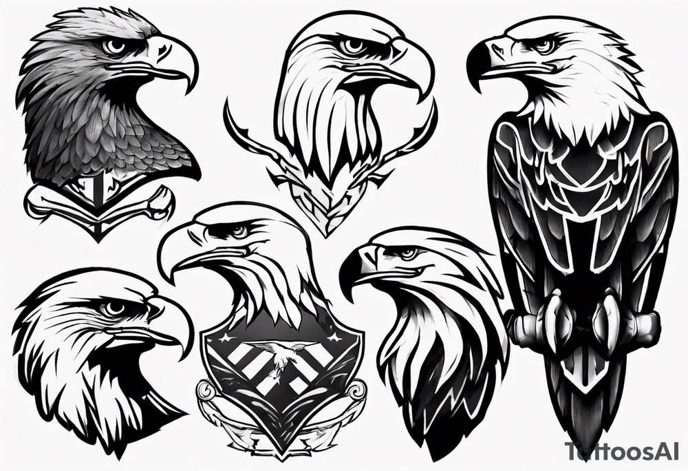 bald eagle tattoo idea