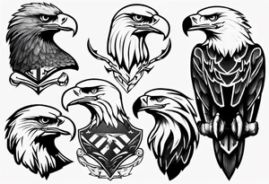 bald eagle tattoo idea