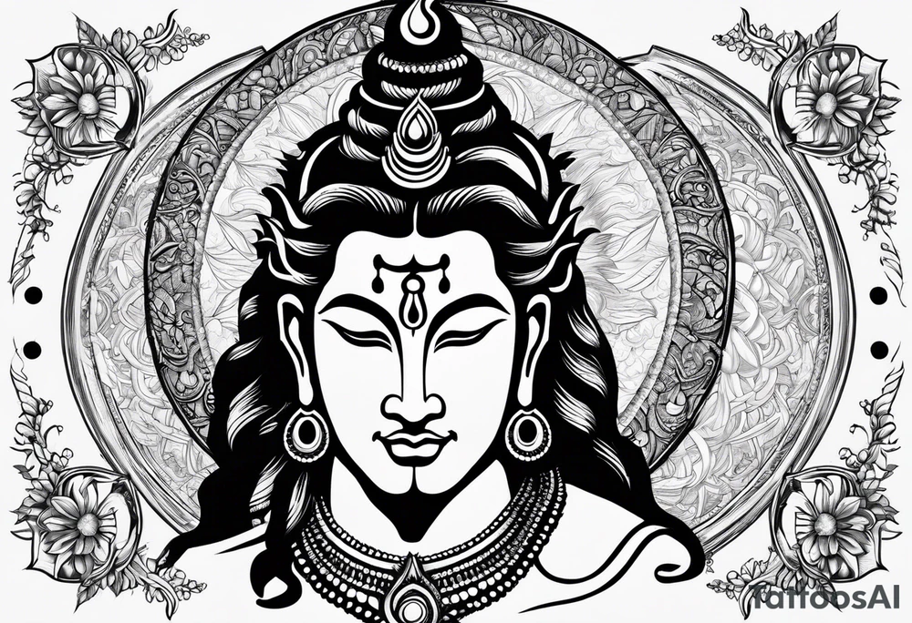 Lord shiva around with  karma , always positive, nothing deep , spiritual Sanskrit words tattoo idea