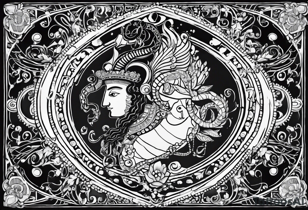 Marcus Aurelius combined with a Scorpio at SpongeBob SquarePants home tattoo idea