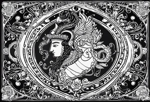 Marcus Aurelius combined with a Scorpio at SpongeBob SquarePants home tattoo idea