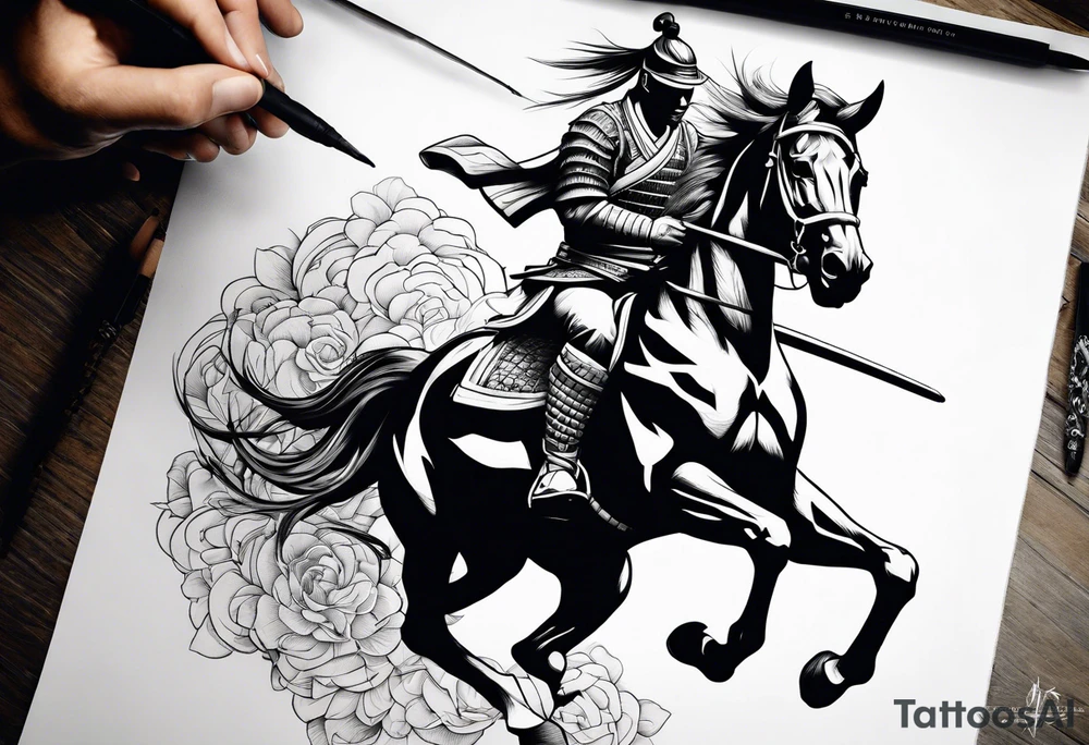 Samurai horse tattoo idea