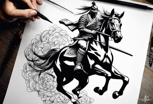 Samurai horse tattoo idea