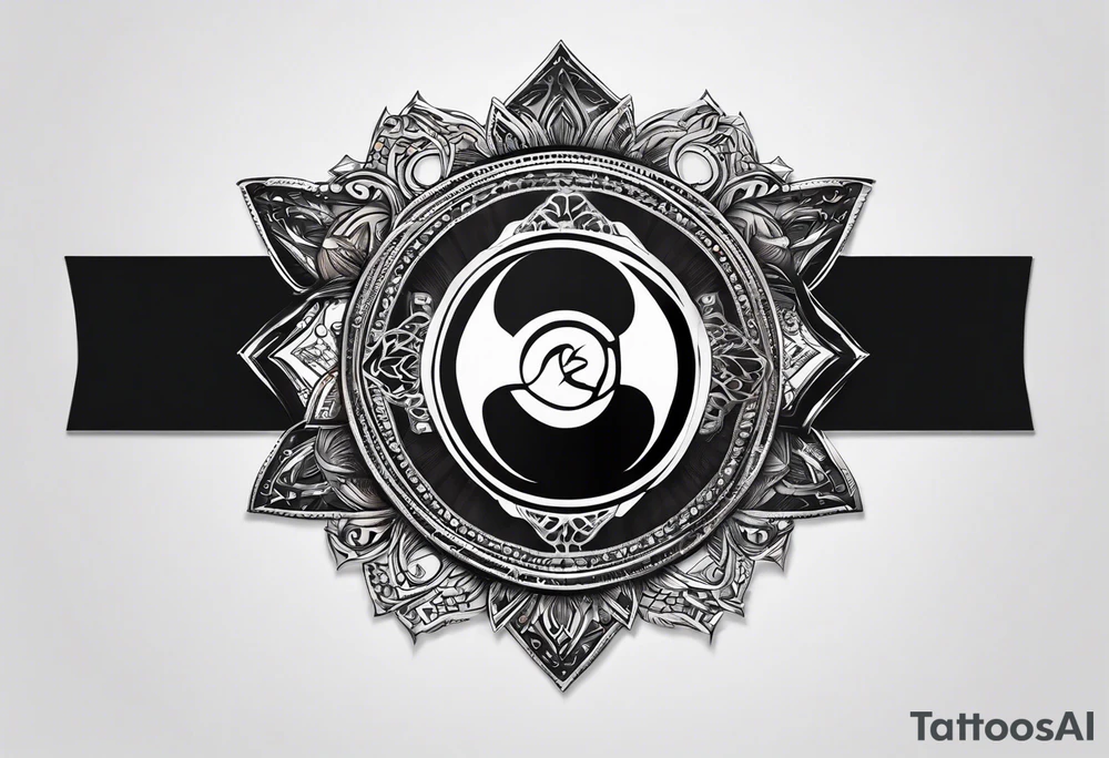 naruto headband with an R in the middle tattoo idea