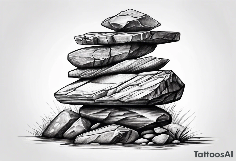 A stack of rocks balancing on top of each other tattoo idea A stack of rocks balancing on top of each other tattoo idea