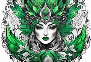 forest, green and black tattoo idea