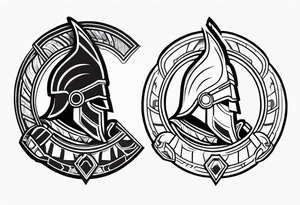 Ancient hoplite symbol tattoo tattoo idea