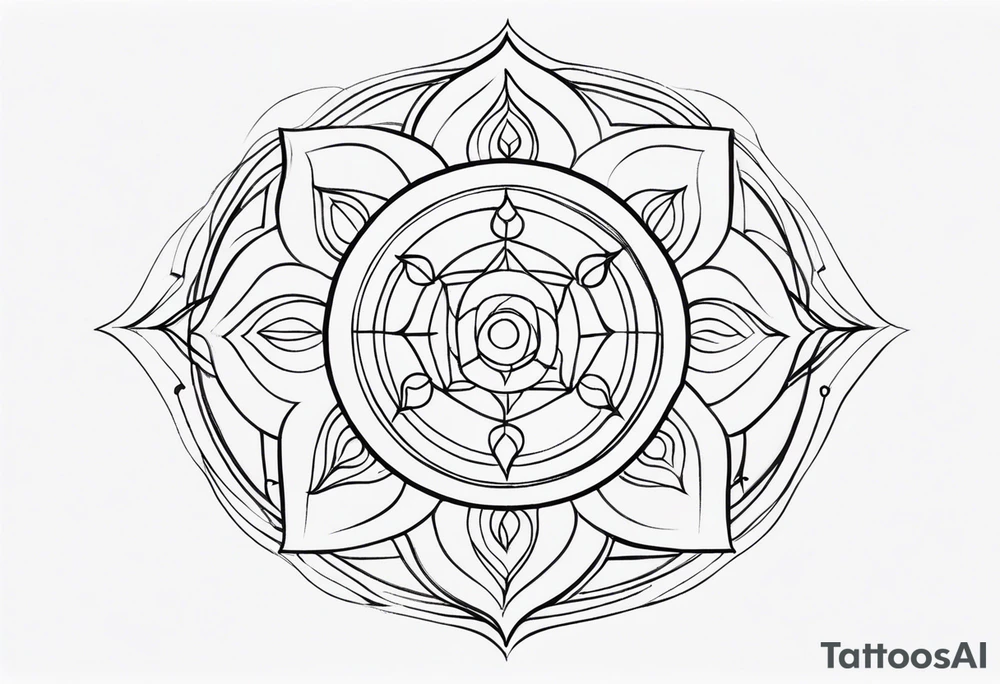 Radiant Chakra Symbols tattoo idea