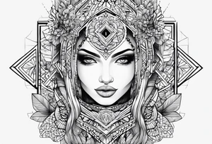 Immagine Doppia personalità con acchiappa sogni tattoo idea