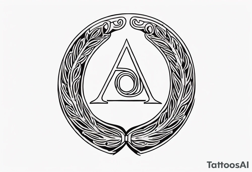 Ancient greek omega symbol tattoo idea
