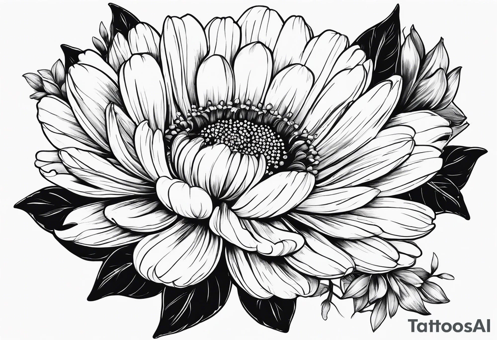 Chamomile simple tattoo idea