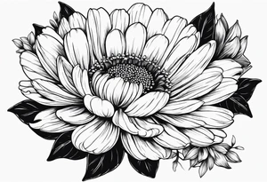 Chamomile simple tattoo idea