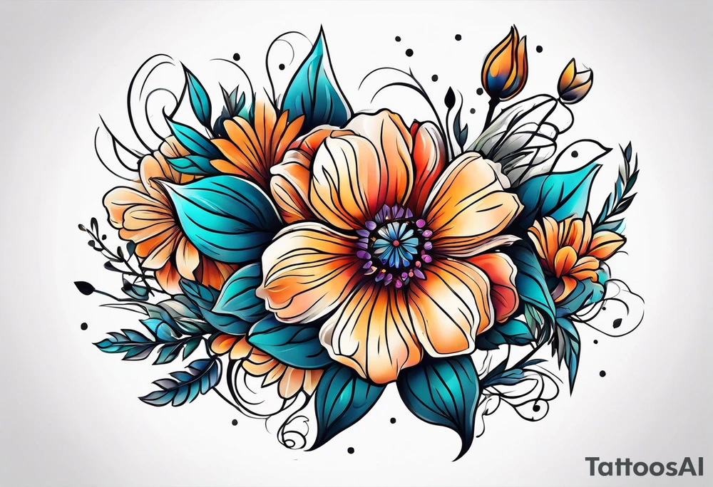 Wildflowers tattoo idea