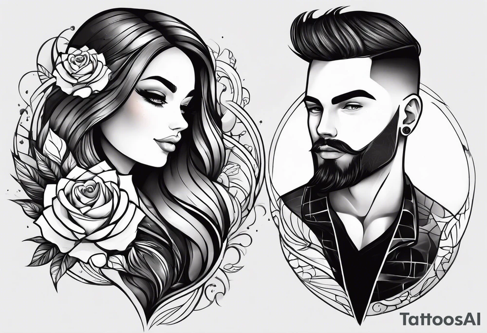 Paired tattoo for a girl and a guy, together forever, he is Artem, she is Lada. Two people with incurable diseases who love each other very much, little tattoo with heart or infinity tattoo idea