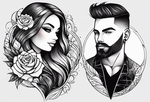 Paired tattoo for a girl and a guy, together forever, he is Artem, she is Lada. Two people with incurable diseases who love each other very much, little tattoo with heart or infinity tattoo idea
