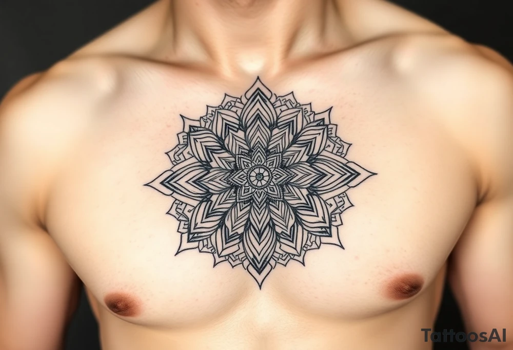 intricate mandala with sacred geometry and cosmic elements tattoo idea intricate mandala with sacred geometry and cosmic elements tattoo idea