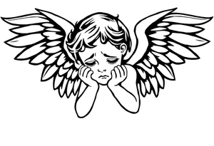 crying angel tattoo idea